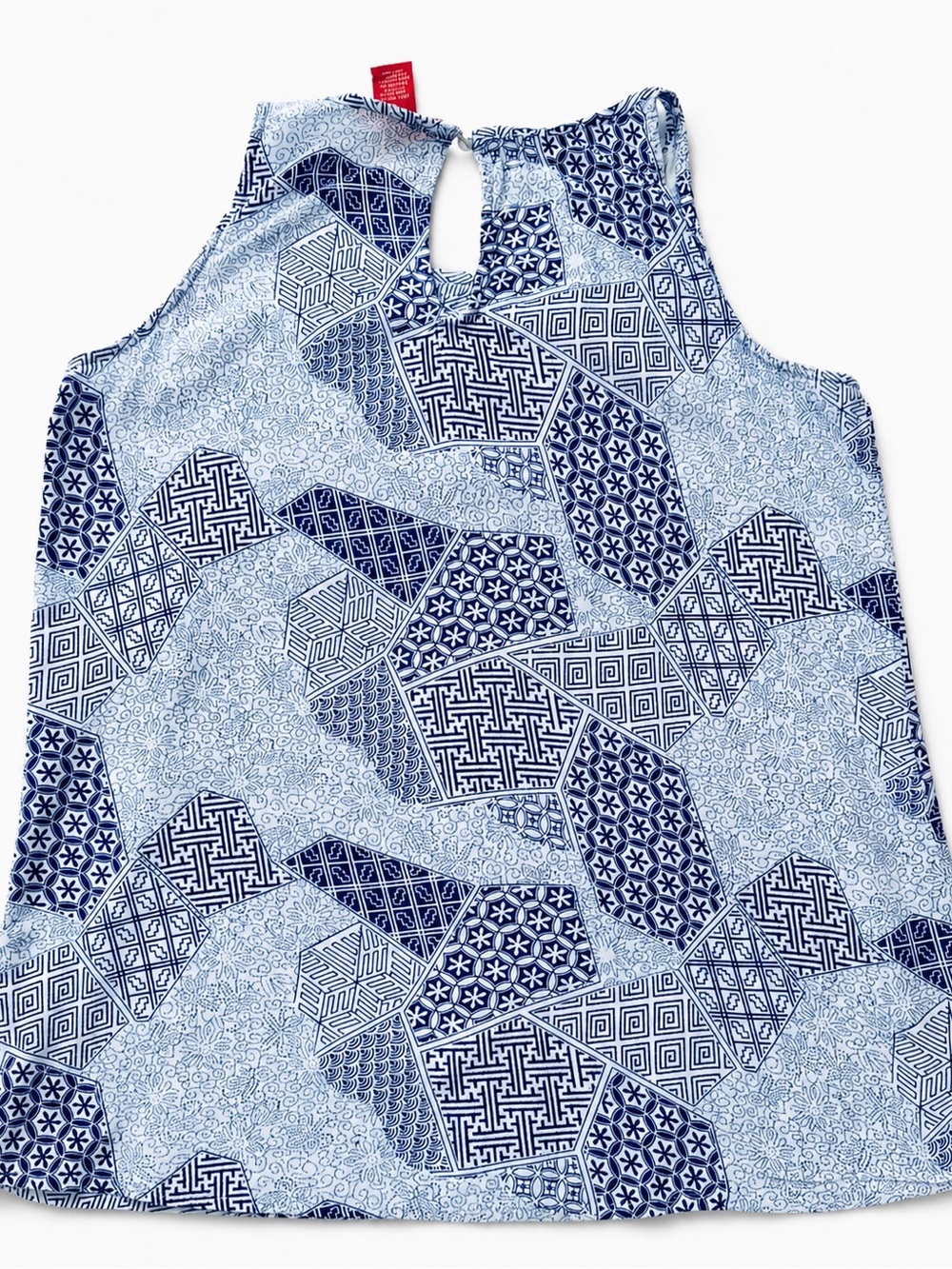 Zuleika Rivera Blue Short-Sleeve blouse.